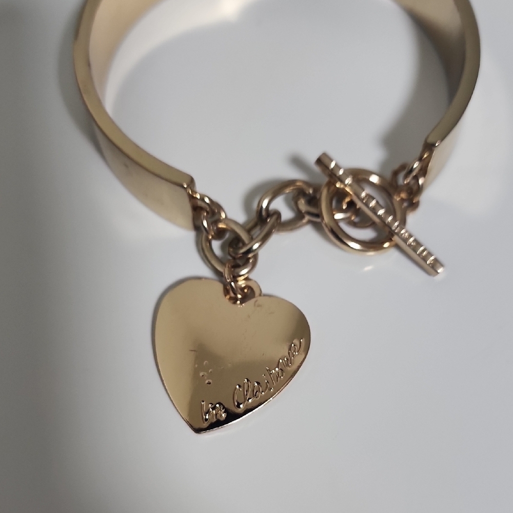 Gold Heart Charm Bracelet